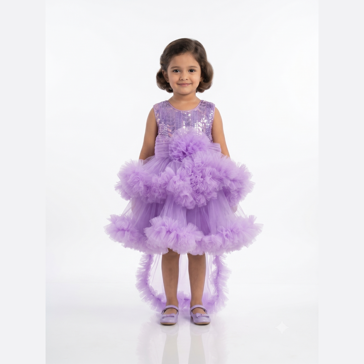 Amethyst Dream Cascading High-Low Tutu Dress – Lilac Lavender