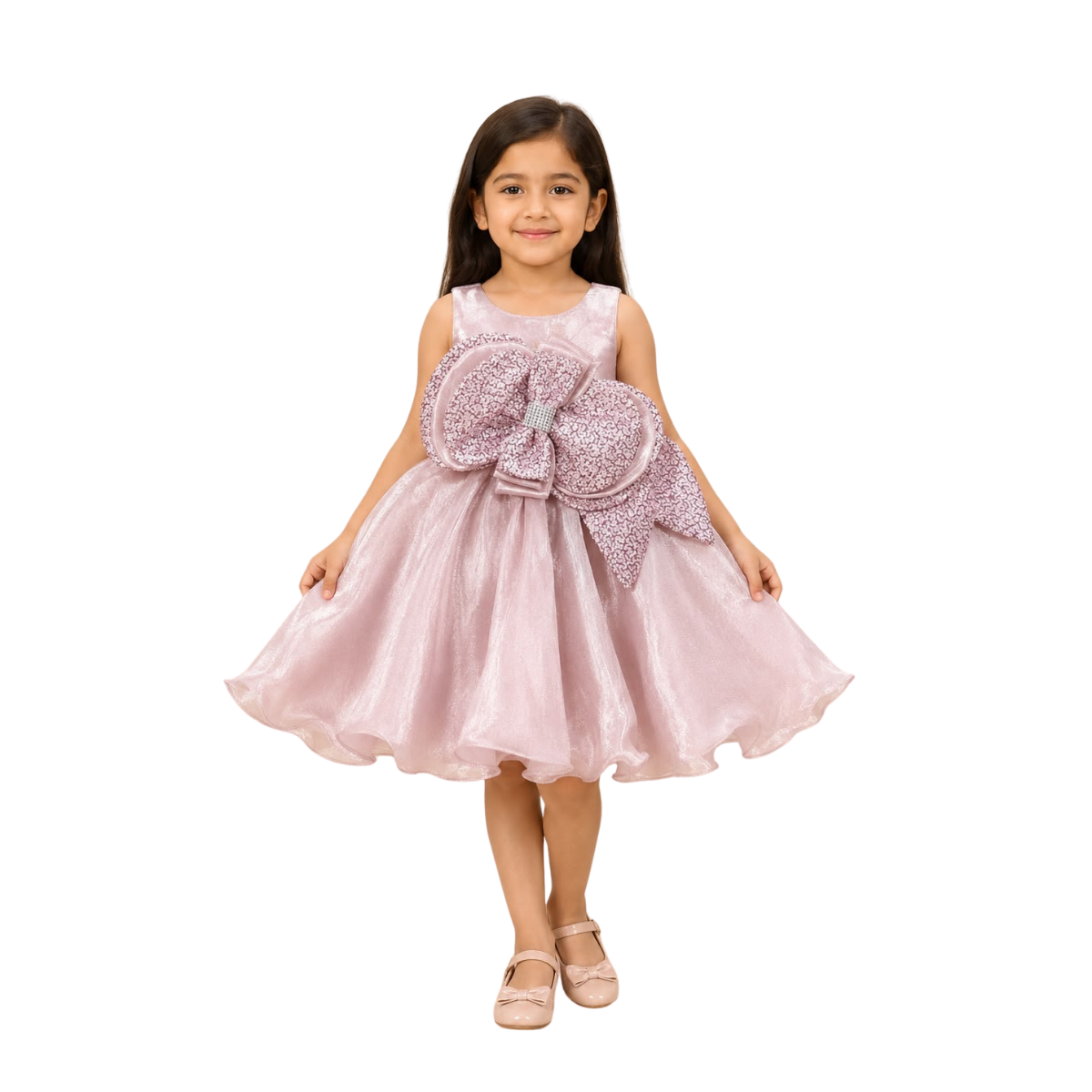 Blush Pink Sparkle Party Dress for Girls