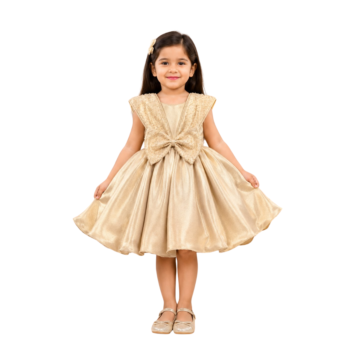 Golden Princess Party Dress for Girls