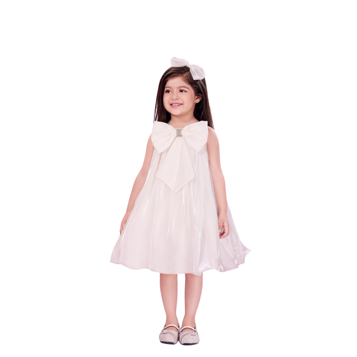 Kidstown Girls Designer Party Wear Dress with Hairband