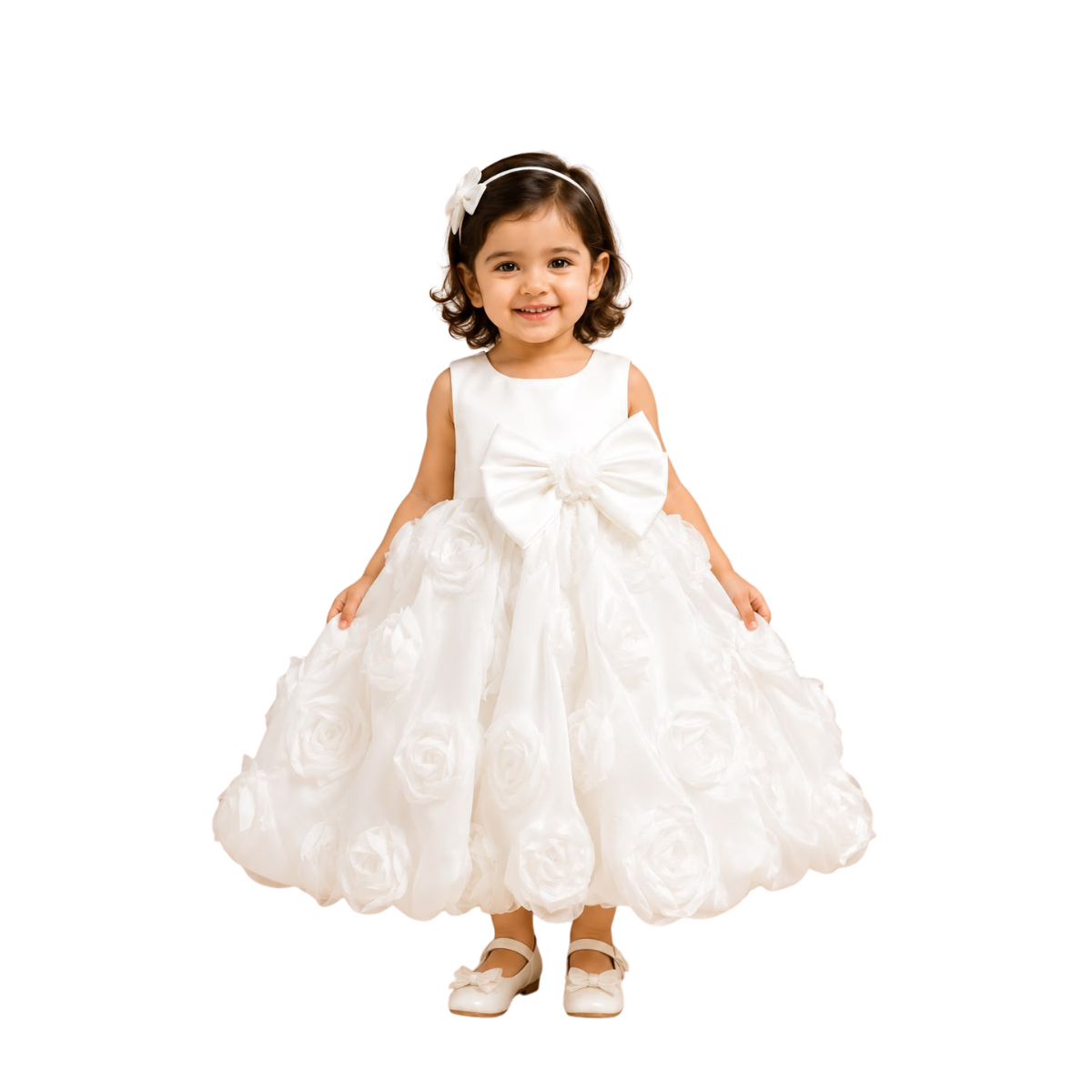 Toddler White Special Occasion Frock –